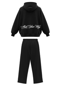 Matching tracksuit Black "By dreamers for dreamers"