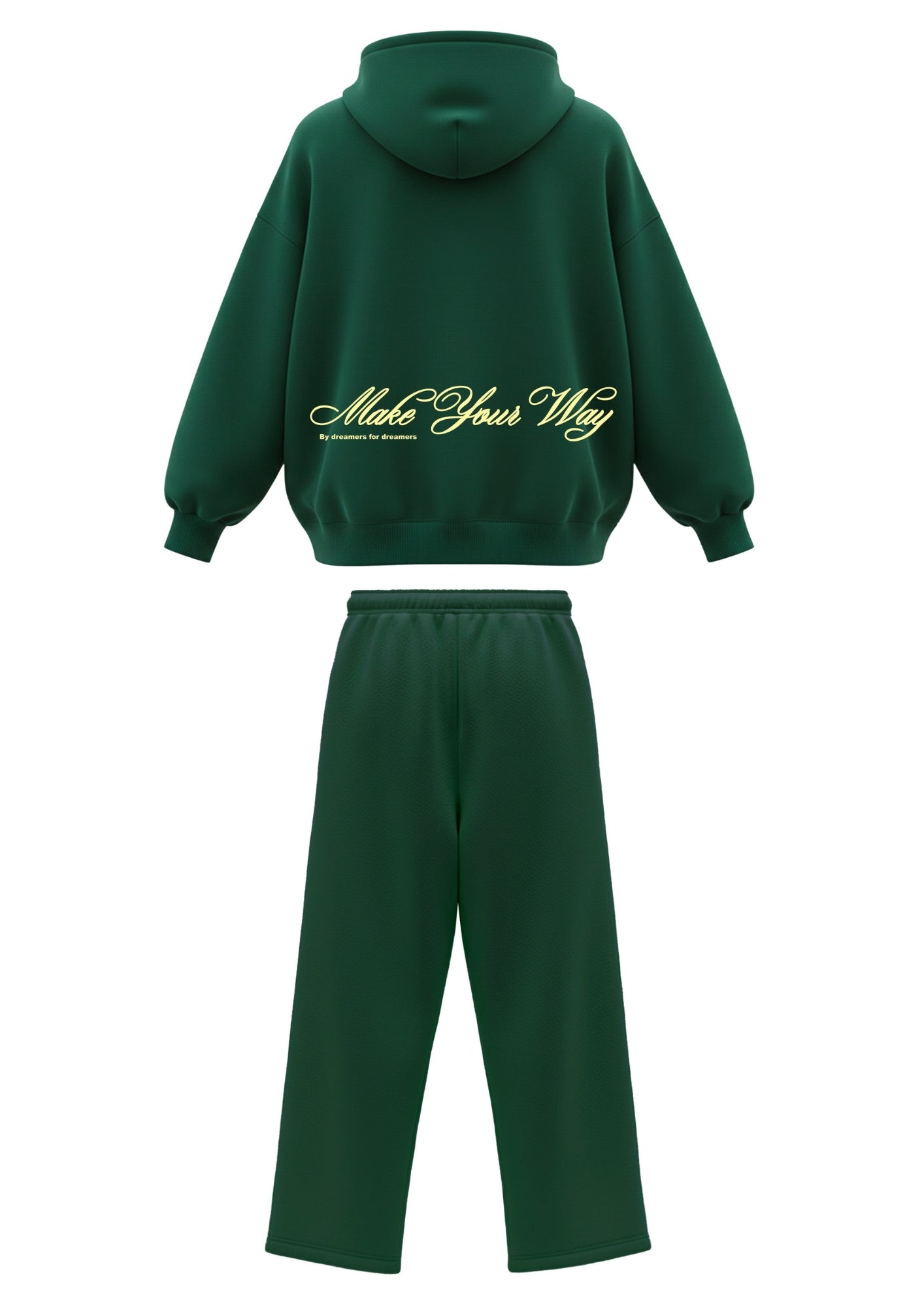 Matching tracksuit Green "By dreamers for dreamers"