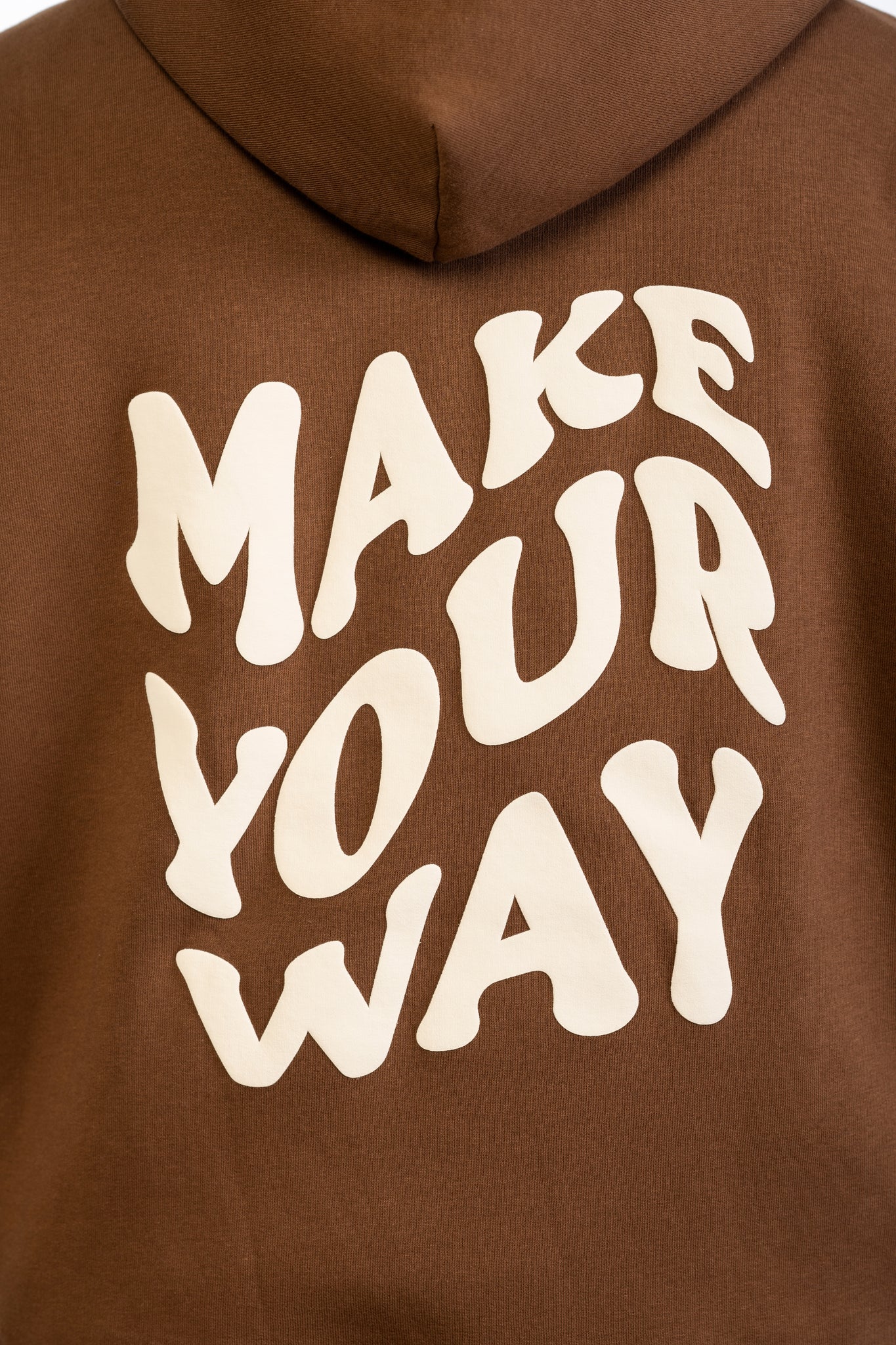 Felpa Hoodie Brown "Journey Line"