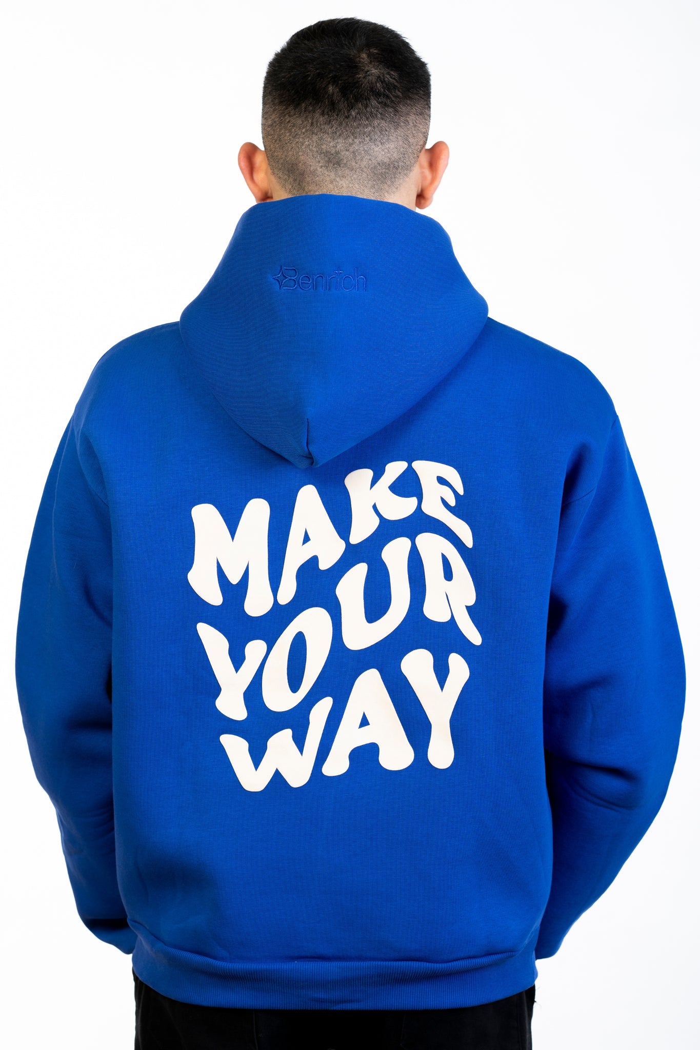 Felpa Hoodie Blue Royal "Journey Line"