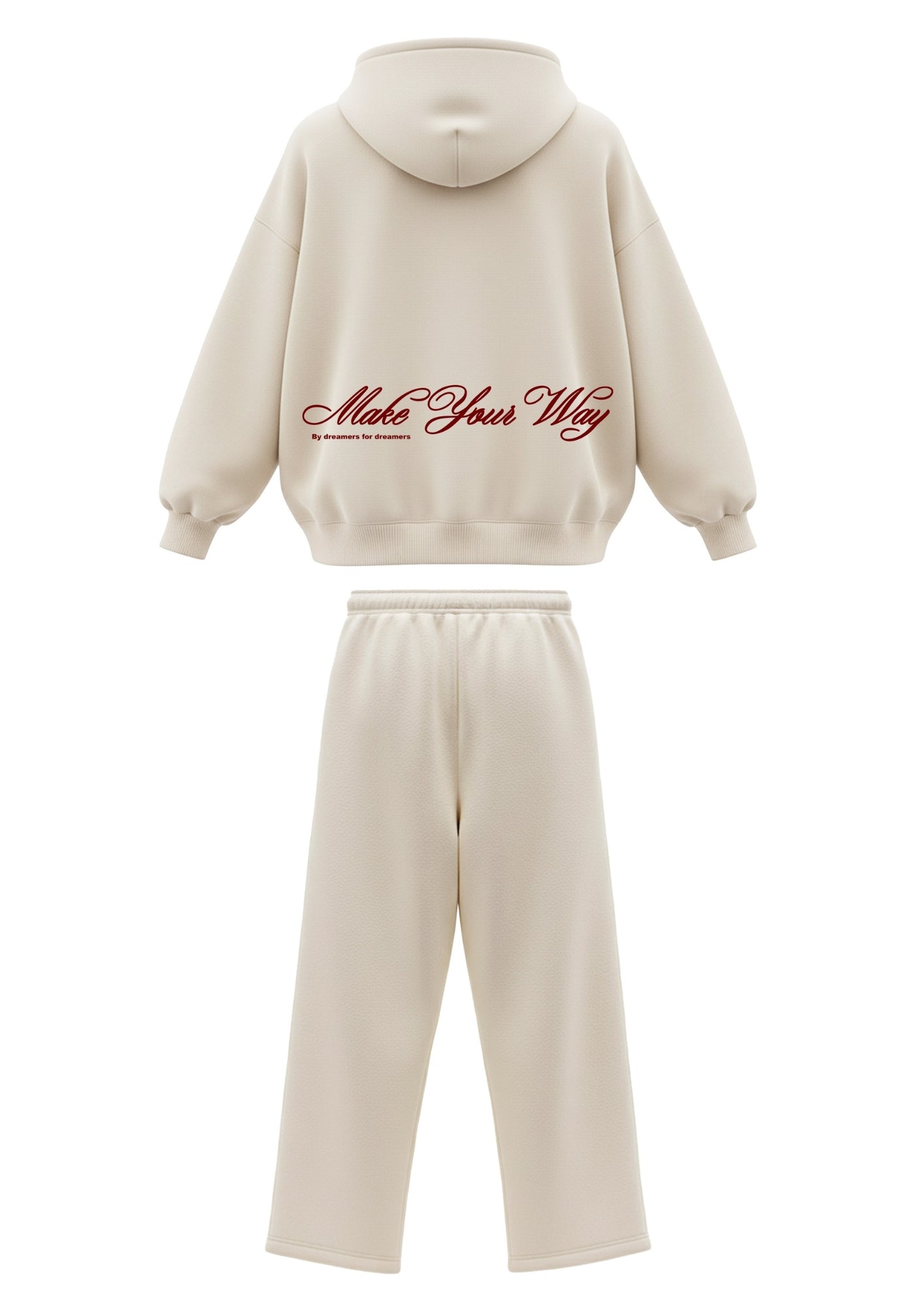Matching tracksuit White "By dreamers for dreamers"