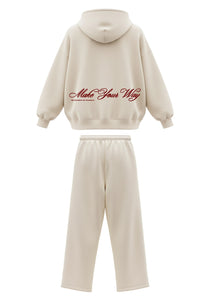 Matching tracksuit White "By dreamers for dreamers"