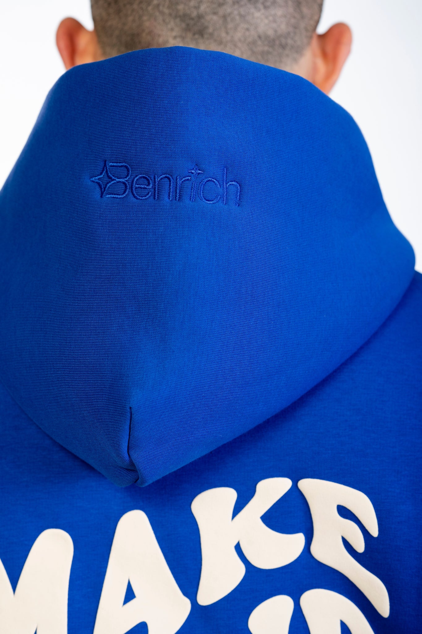 Felpa Hoodie Blue Royal "Journey Line"