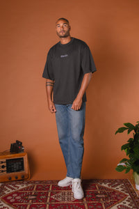 T-shirt Oversize Lead Grey "By Dreamers For Dreamers"